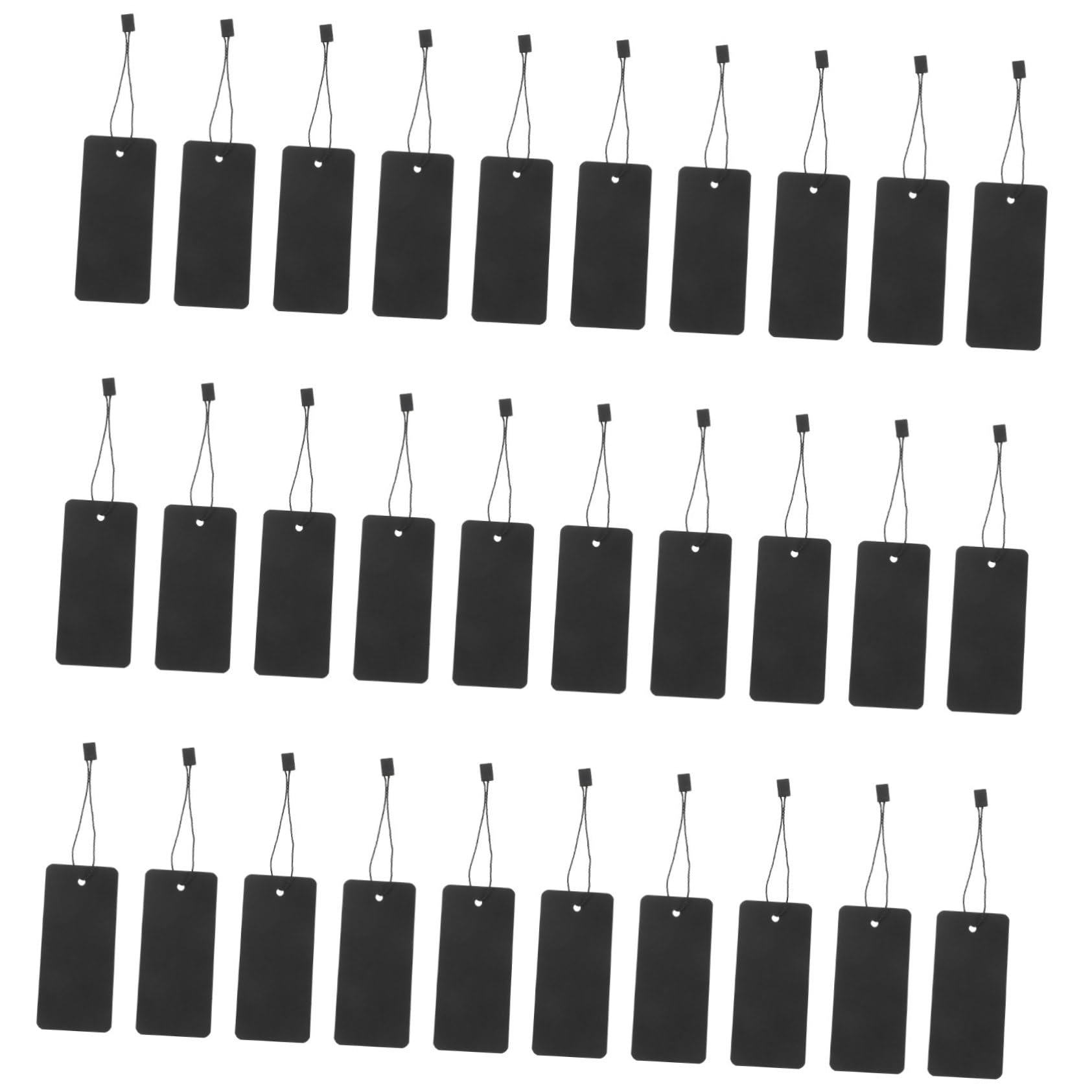 Gadpiparty Lot De 600 Étiquettes Pour Vêtements Étiquettes En Papier À Suspendre Sans Ficelle Personnalisées Pour La Vente Détail Clés Colorées En Polyester Noir