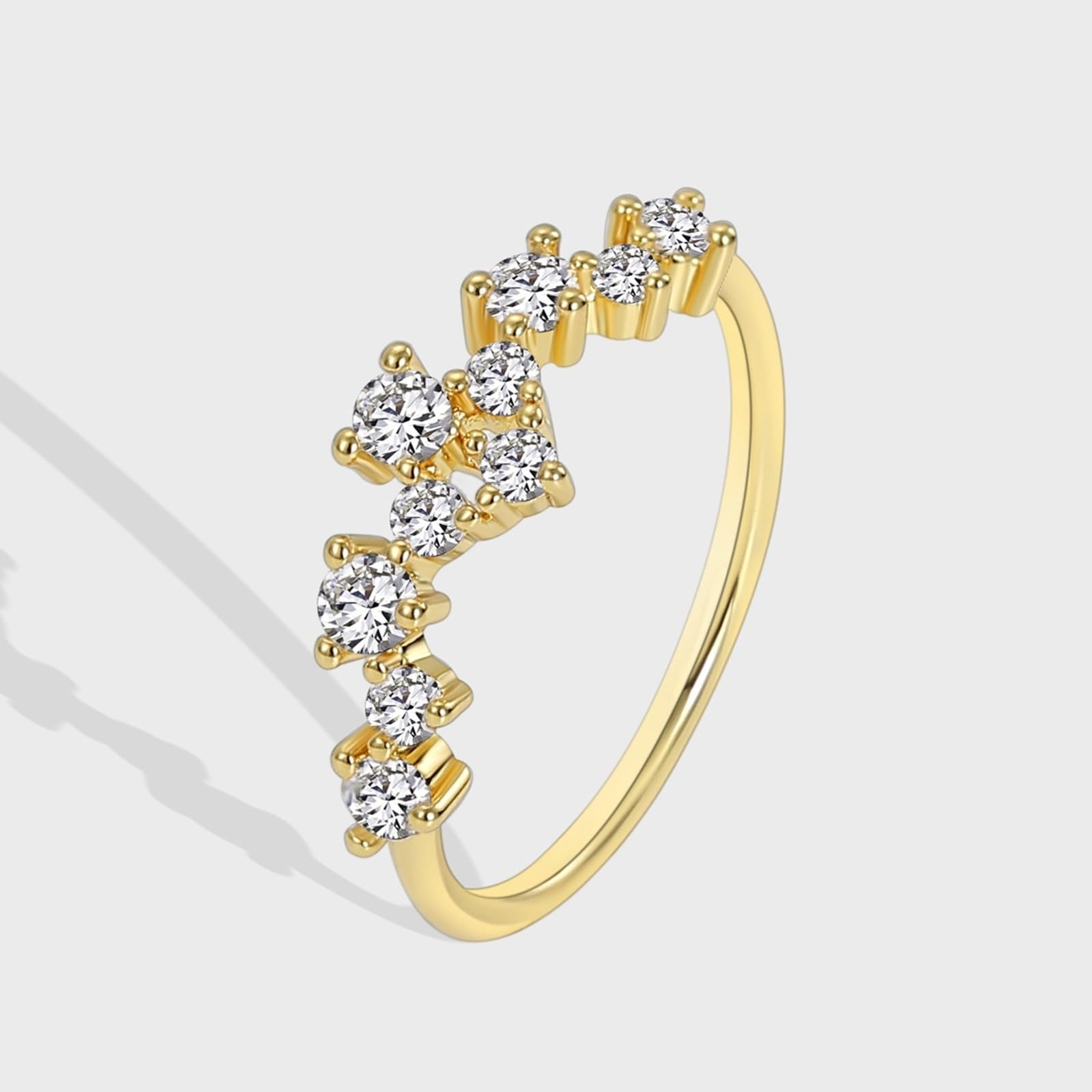 Anillos para mujer, bisutería Moissanite, anillo para mujer, oro 9 K, Au375/Au585/Au750, con moissanitas, talla 45 (14,3), clásico para tía día de la madre, personalizado