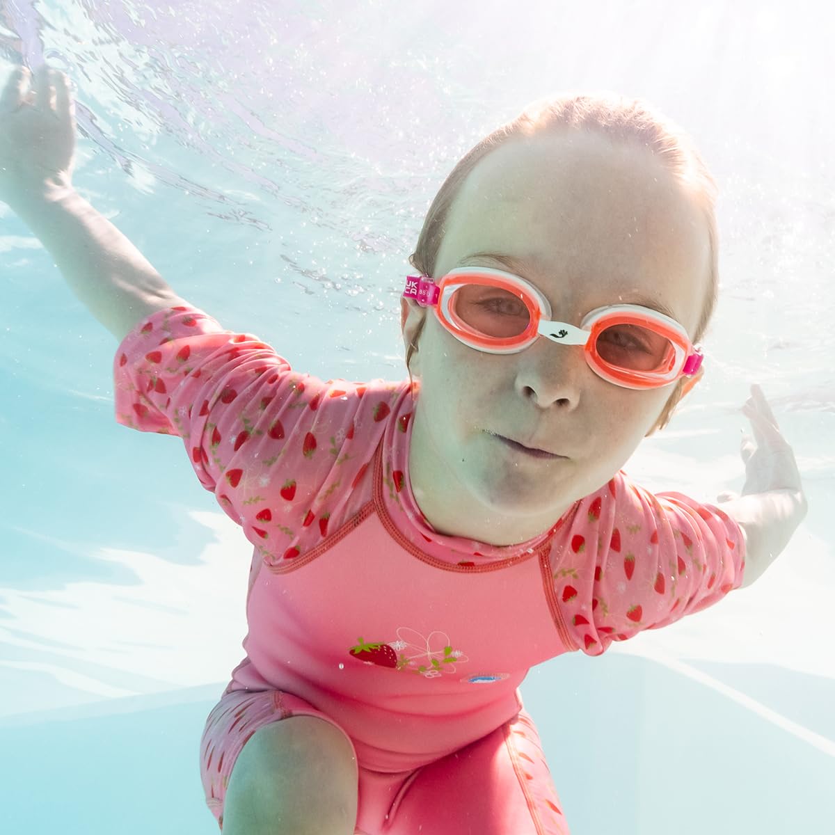 Splash About Kombinezon przeciwsłoneczny i morski unisex dla dzieci, pole truskawkowe, 1-2 lata, Pole truskawkowe, 12-24 miesi?cy