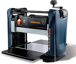 POWERTEC Plaina de espessura de bancada PL1252V 15 Amp com 2 lâminas para marcenaria | 31 cm portátil
