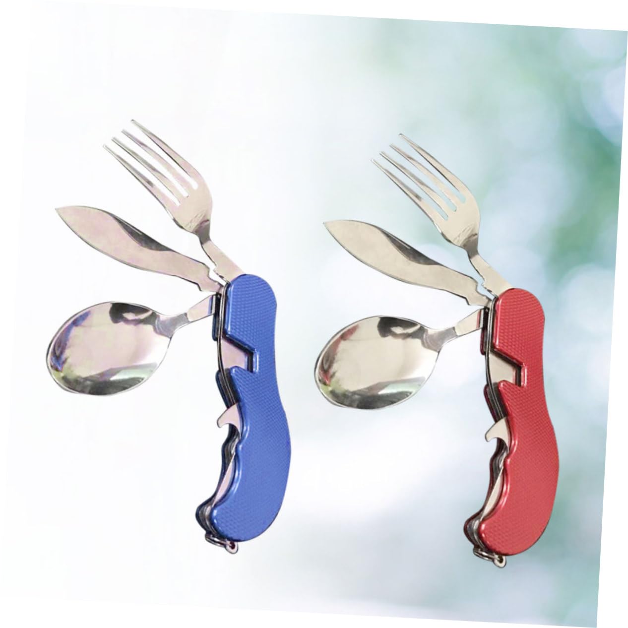 BESPORTBLE 3 Set stoviglie pieghevoli portatili chiudibili pieghevoli posate da viaggio posate da campeggio bacchette cucchiaio forchetta Multifunzione