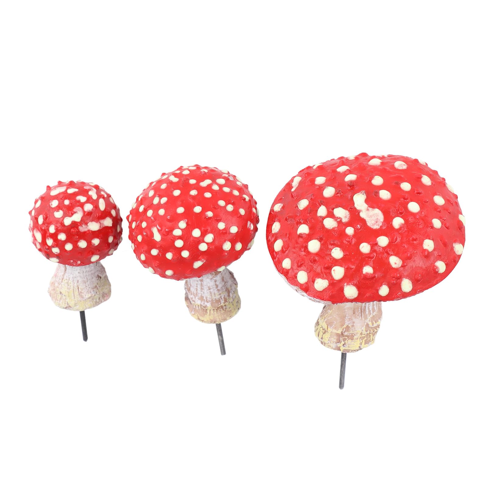 Changor Decorazione da Giardino di Funghi, Paesaggio Decorativo Decorazione di Funghi Luminosi Resina Riutilizzabile 3 Pezzi per Giardino Esterno