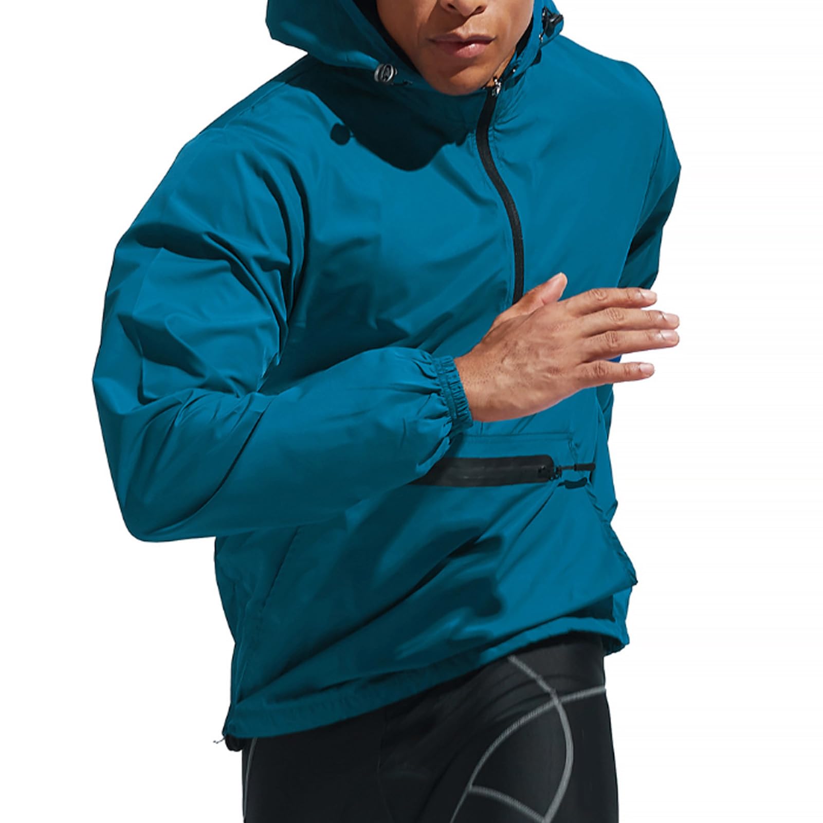 Akozon Chaqueta de Ciclismo para Hombre Cortavientos Ligero y Transpirable a Prueba de Viento para Bicicleta de Montaña Correr Al Aire Senderismo (2XL)