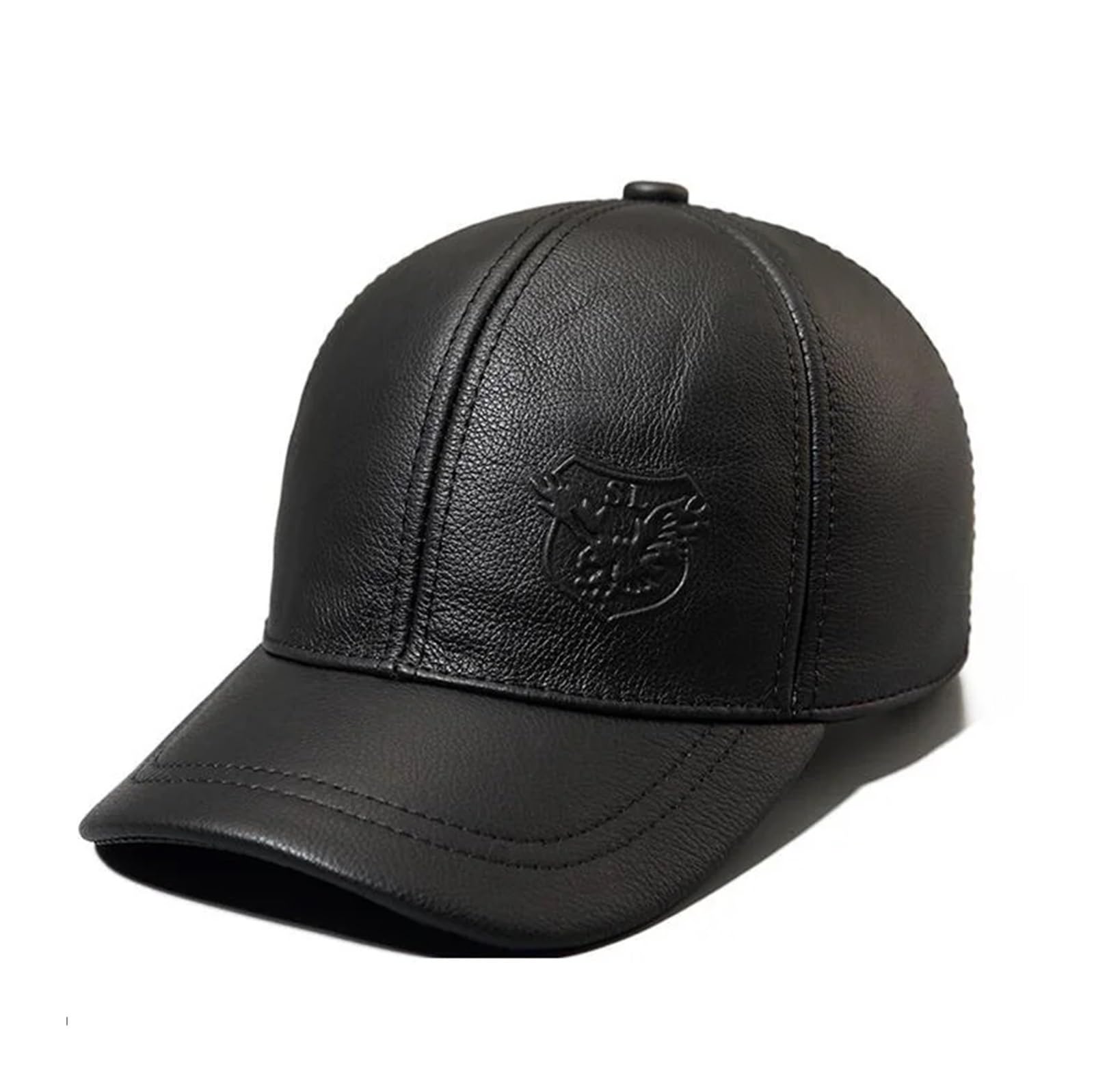 Cowhide baseball cap male autumn and winter genuine leather hat thermal thickening cotton earmuffs