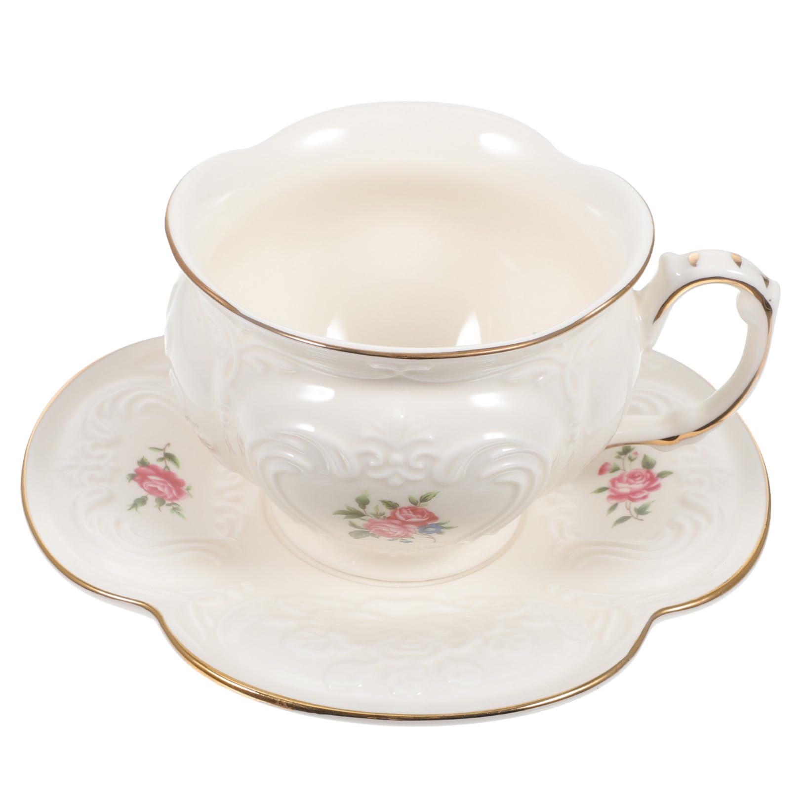Juego de Taza de Té con Platillo, 1 Set de Cerámica