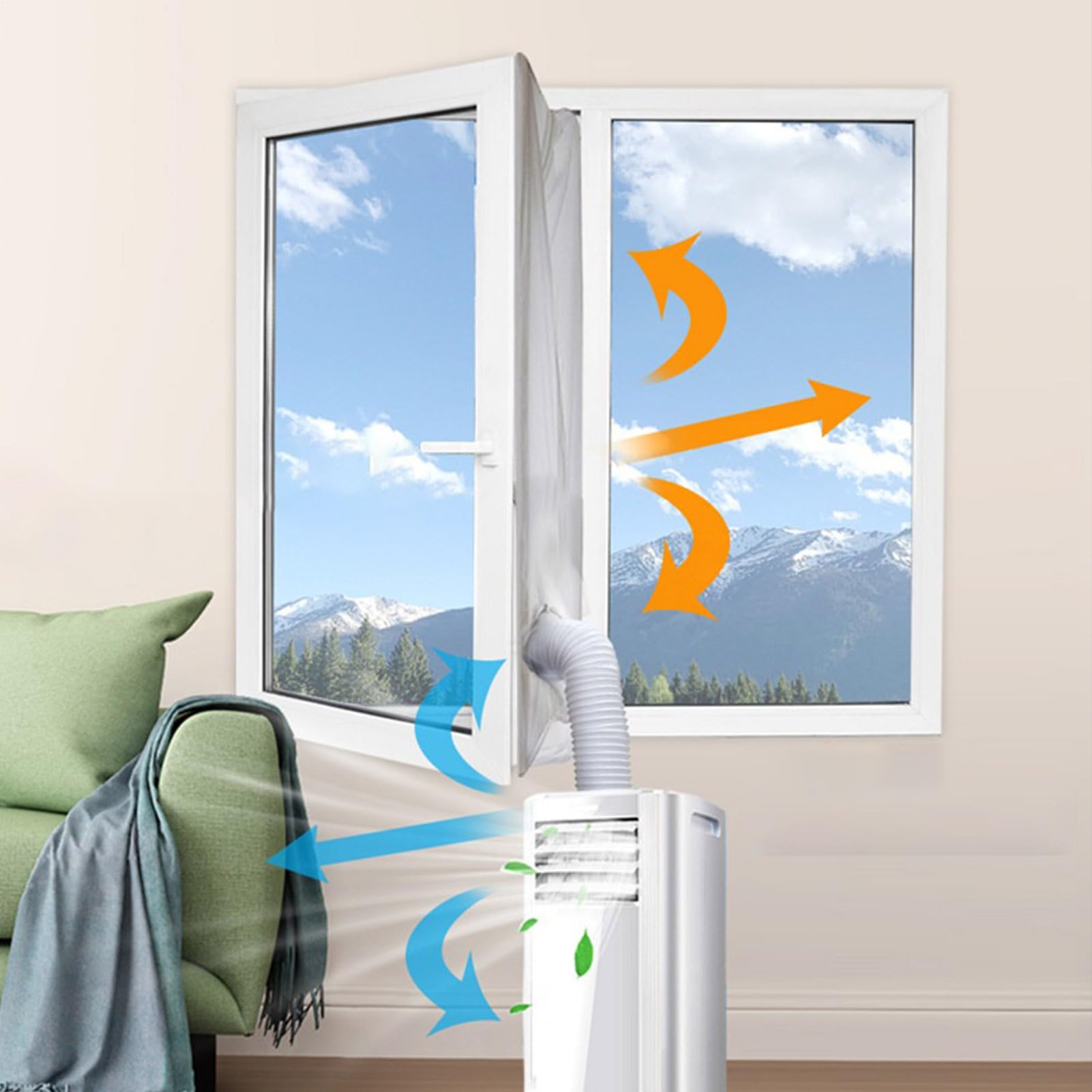 Fensterdichtung – Weiches, Hitzebeständiges, Faltbares Isolierset, Fensterdichtungsband, Zugluftblocker | Selbstklebender Dichtungsstreifen Für Klimaanlage, Wäschetrockner, Flügelfenster, Zuhause, Bür