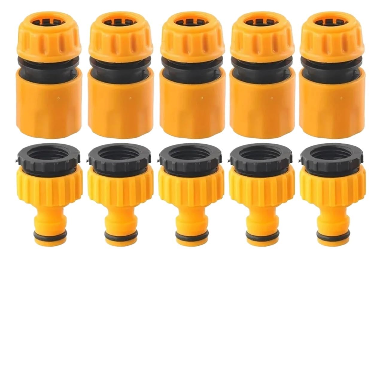 Garden Hose Connector 10pcs Hose Faucet Quick Connector 3/4, 1/2 Inch Water Tap Threaded Adapter for Garden Irrigation