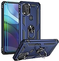 Vista 9 de Androgate for Moto G Stylus 5G 2021 Case with HD Screen Protector, Military-Grade Ring Holder Stand Car Mount 16ft Drop Tested Protective Cover