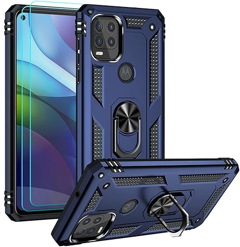 Miniatura 9 de Androgate for Moto G Stylus 5G 2021 Case with HD Screen Protector, Military-Grade Ring Holder Stand Car Mount 16ft Drop Tested Protective Cover