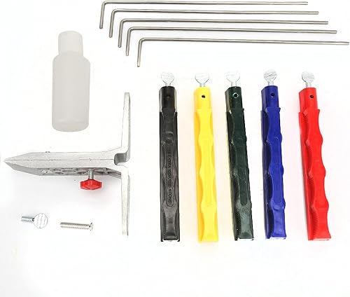 Miniatura 2 de Juego de afilador de cuchillos profesional, sistema de afilado de cuchillos con afilador de cuchillos en ángulo Flxed, juego de piedra para afilar,