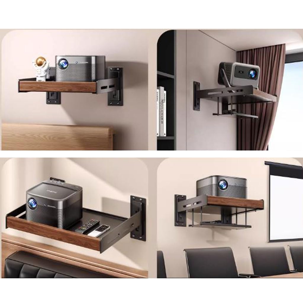 Supporto multimediale da Parete in Metallo, Supporto Galleggiante per mensola, Supporto per AV, Accessori TV, Router WiFi, decoder, decoder Via Cavo, Lettore Dvd, Console di Gioco o Altri pi