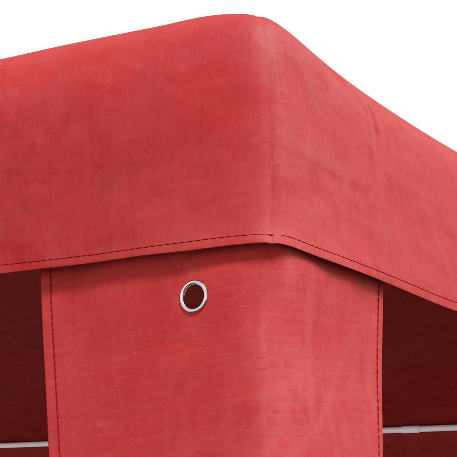 Gazebo per feste, rosso, 400 x 300 x 255 cm, in acciaio PE, gazebo da giardino per estate, tenda impermeabile con protezione UV, ideale per feste in giardino, matrimoni, barbecue, eventi