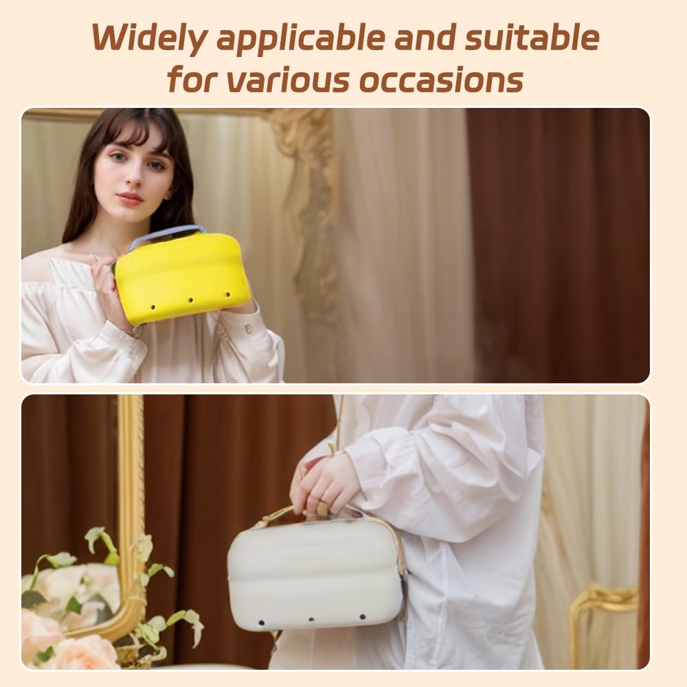 Geerlaqaly Makeup Bag Suitable for Women EVA Dry Wet Separation Large Capacity 2-in-1 Travel Storage Bag Suitable for Beach Travel Outdoor Gym,white