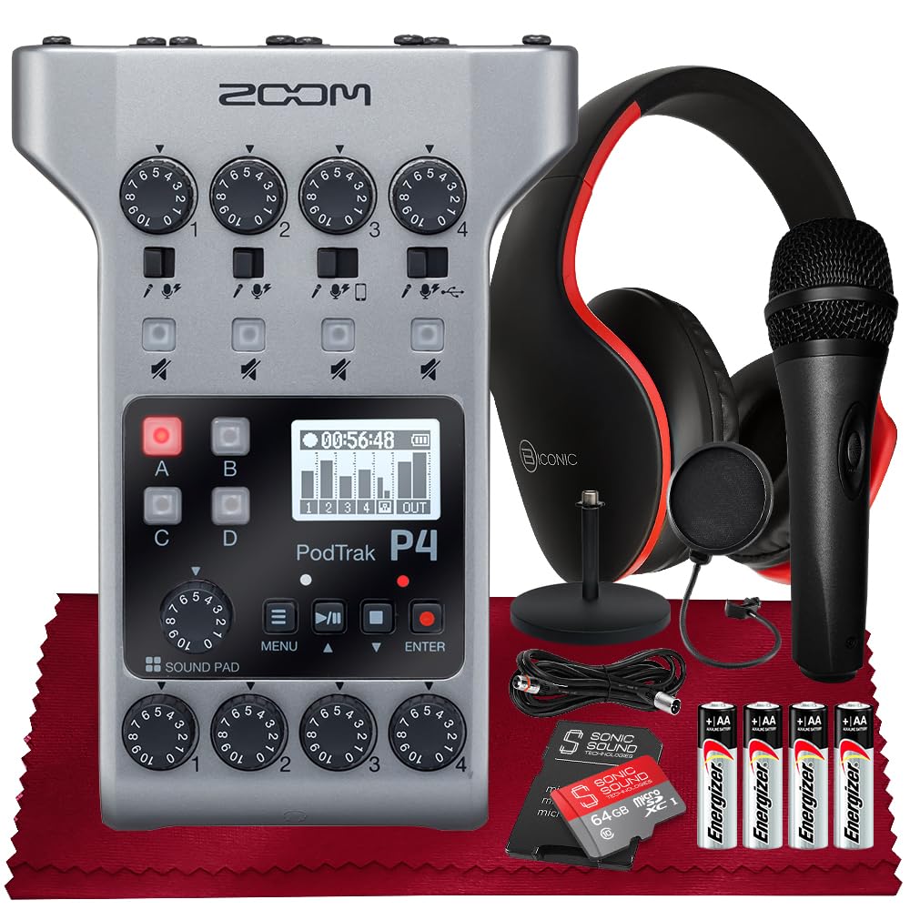 Amazon | Zoom PodTrak P4 ポータブルマルチトラックポッドキャスト