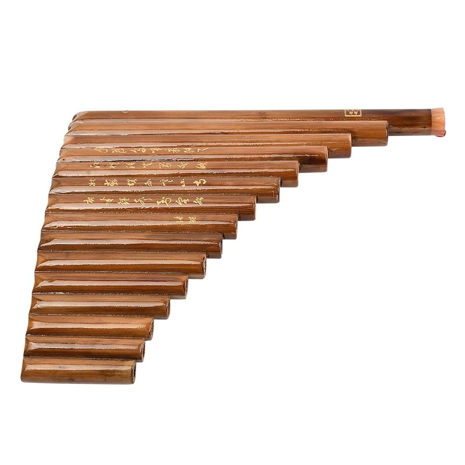 Flauta de pan de bambú de 15 tubos instrumento profesional clave G