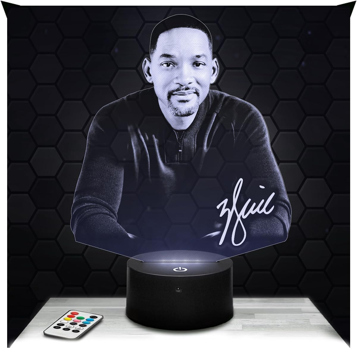 Lampephoto.fr - Will Smith Actor 3D Lamp Decoration, Gift idea for Men and Women, Will Smith Object, Adult Night Light, Bedroom Deco, Original Christmas, Gift idea for Men and Women, Merchandising