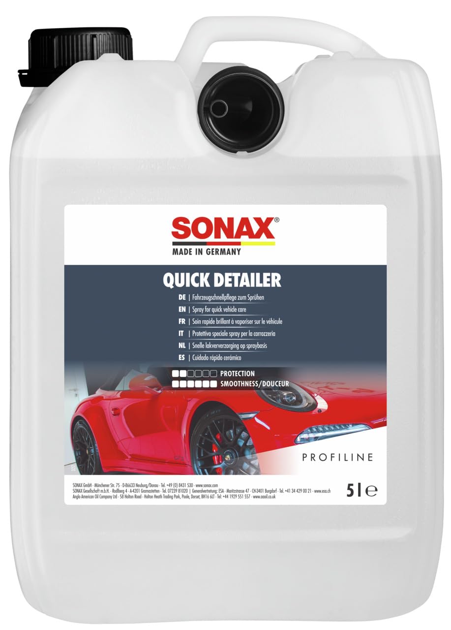 SONAX QuickDetailer (5 litros) cuidado rápido cerámico del vehículo. Refresca los colores y aporta una suavidad increible | N.° 02685000