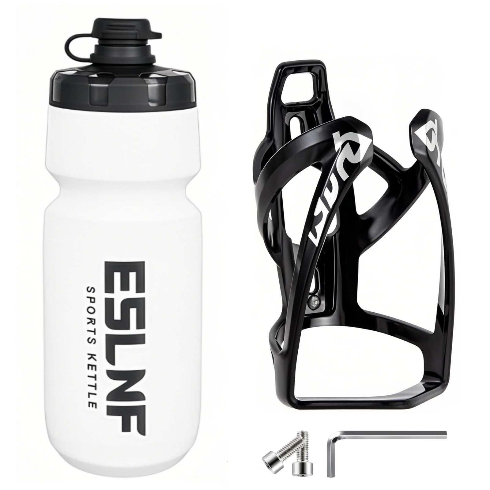 Flaschenhalter mit 720ML Trinkflasche, Leicht Fahrrad Getränkehalter mit BPA Frei Sport Fahrradflasche Wasserflasche für Fahrrad, Rennrad, Mountainbikes