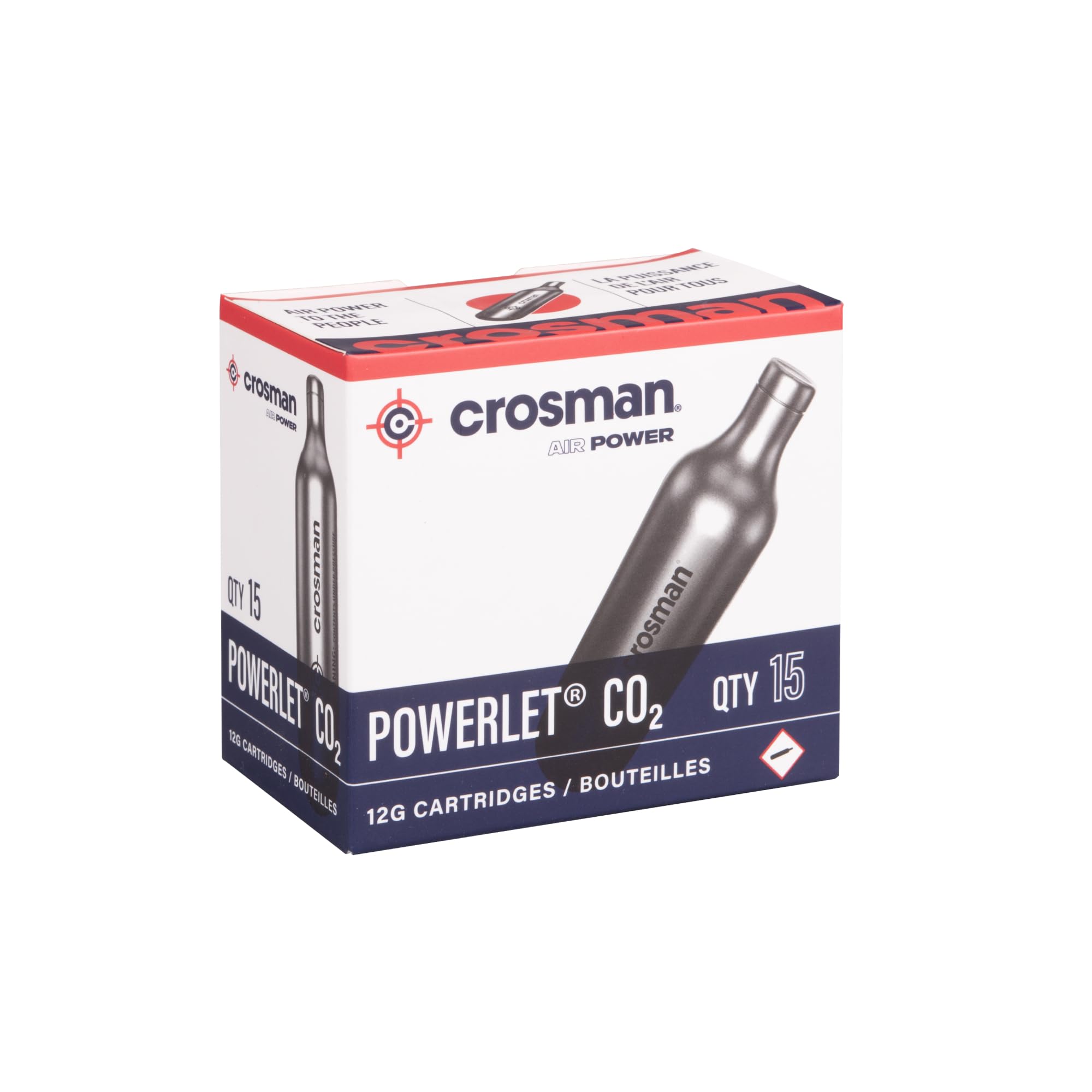 Crosman 15-Count CO2 Cartridges for Air Rifles and Air Pistols