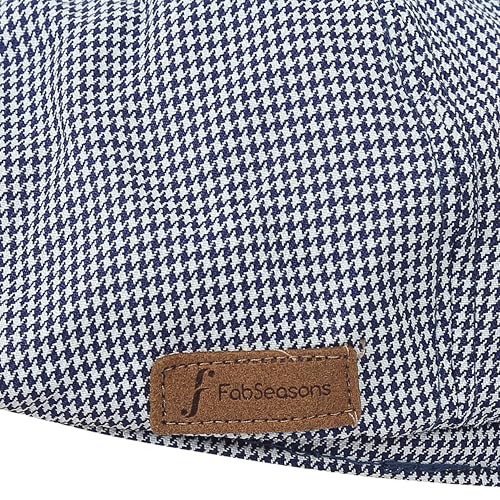Image of FabSeasons Cotton Ivy Flat Golf Cap - Classic Newsboy Gatsby Hat for Men