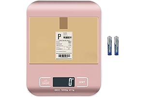 Pink Digital Shipping Scale: Weigh & Measure with Precision