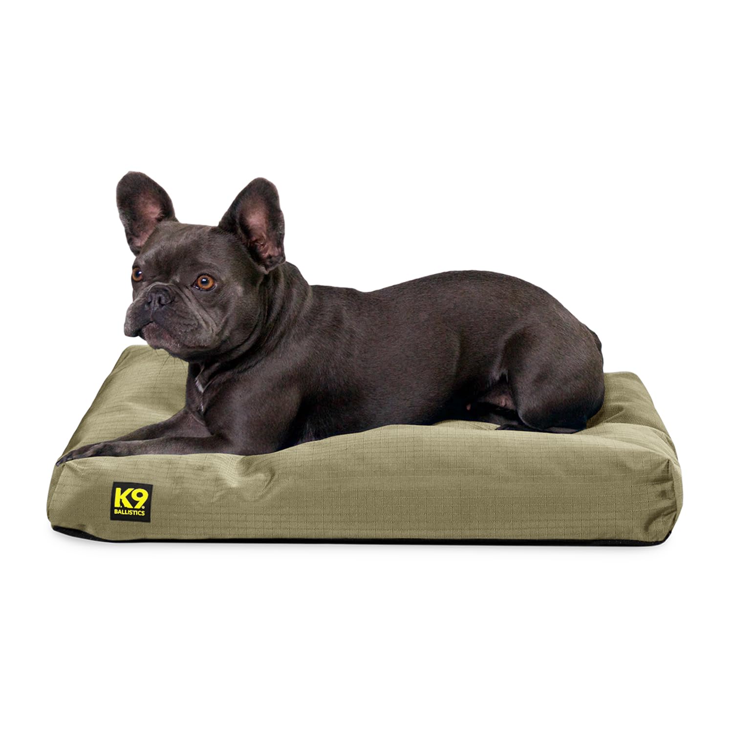 K9 Ballistics Tough Rectangle Pillow Dog Bed - Removable Cover, Washable, Durable & Water Resistant Dog Bed - Small, Sage Green