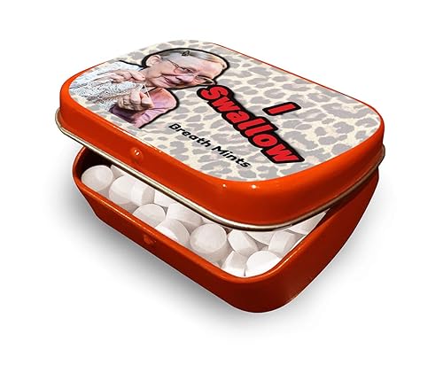 Miniatura 2 de I Swallow Breath Mints - Mentas de aliento de menta, regalo novedoso para mujeres, lata coleccionable con bisagras de caramelo sin azúcar