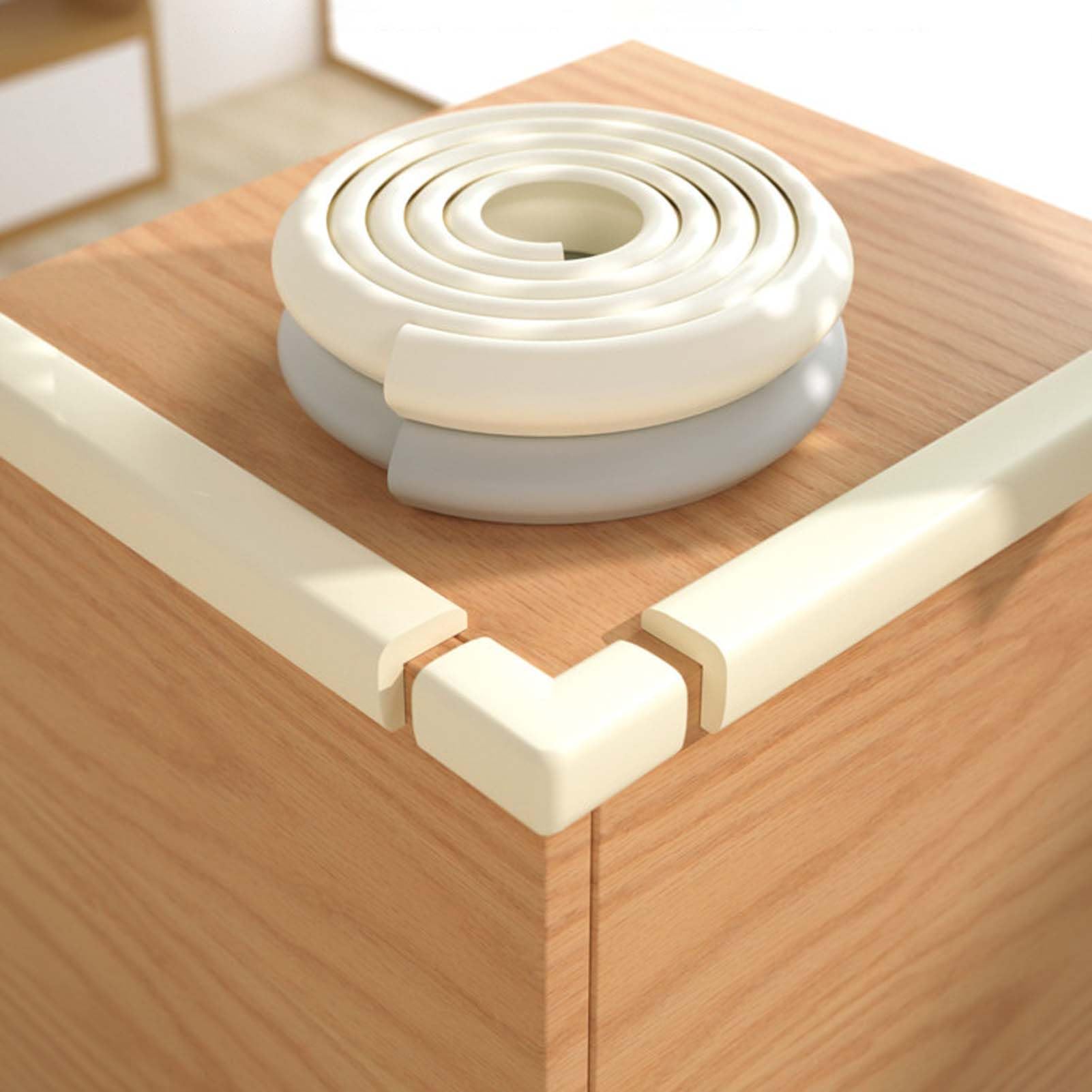 Tira De Espuma para Bordes, Protector De Esquinas Y Muebles, Parachoques Antigolpes, Protector De Mesas, Cinta De Doble Cara, Flexible, Suave, Elástica, Recortable