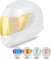 Vista 8 de Visera de casco de viento de motocicleta, resistente a los arañazos, resistente al viento, lente protectora de PC de cara completa para CNS-3, Azul