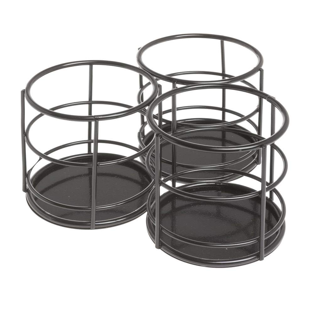 Flatware Caddy with 3 Compartments - Black by HUBERT – Carbon Steel, Black, Model 83600