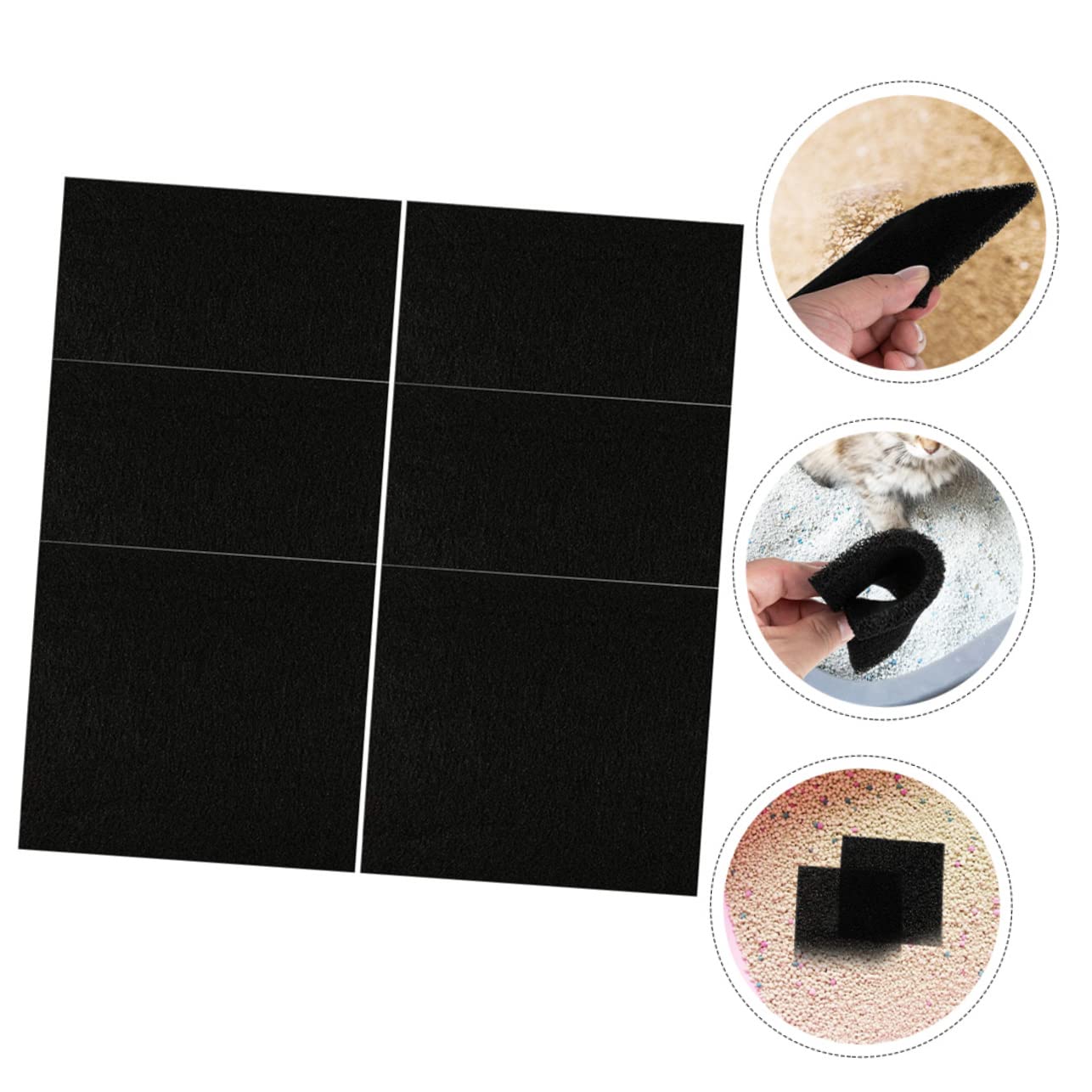 POPETPOP 18stücke Aktivkohlefilter Für Katzenklo Geruchsfilter Pads Für Katzentoilette Hochwertige Filtermatten Für Frische Luft Langlebig Geruchsbeseitigung