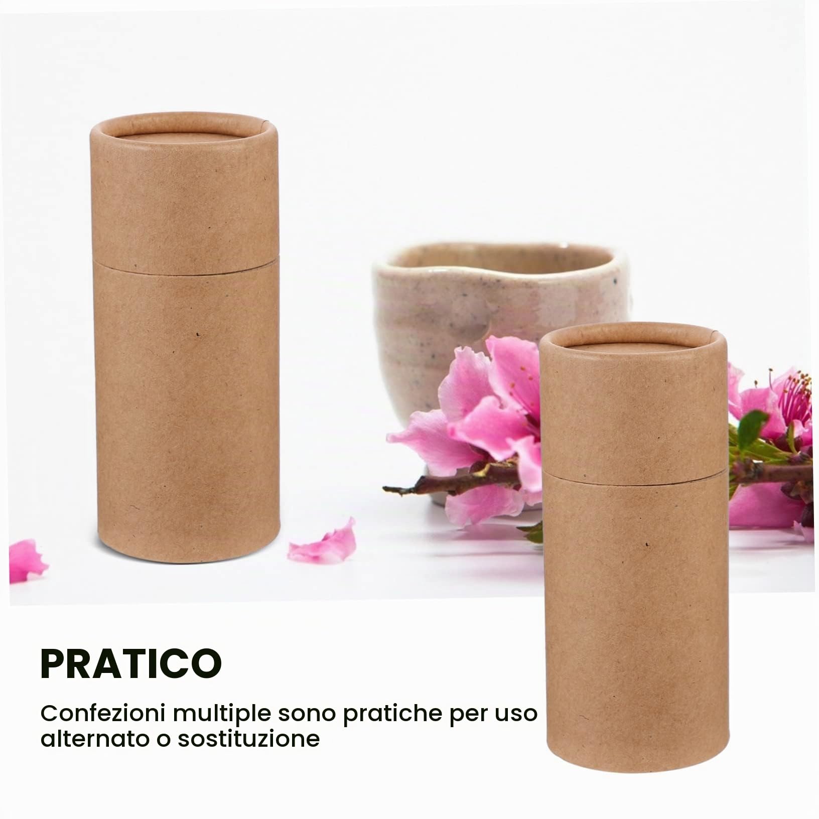NUOBESTY 10pezzi Scatola Cilindrica in Carta Marrone Scatola Per Imballaggio e Stoccaggio Scatole Regalo Pratiche Per Bottiglie Olio Essenziale Tè e Piccoli Regali