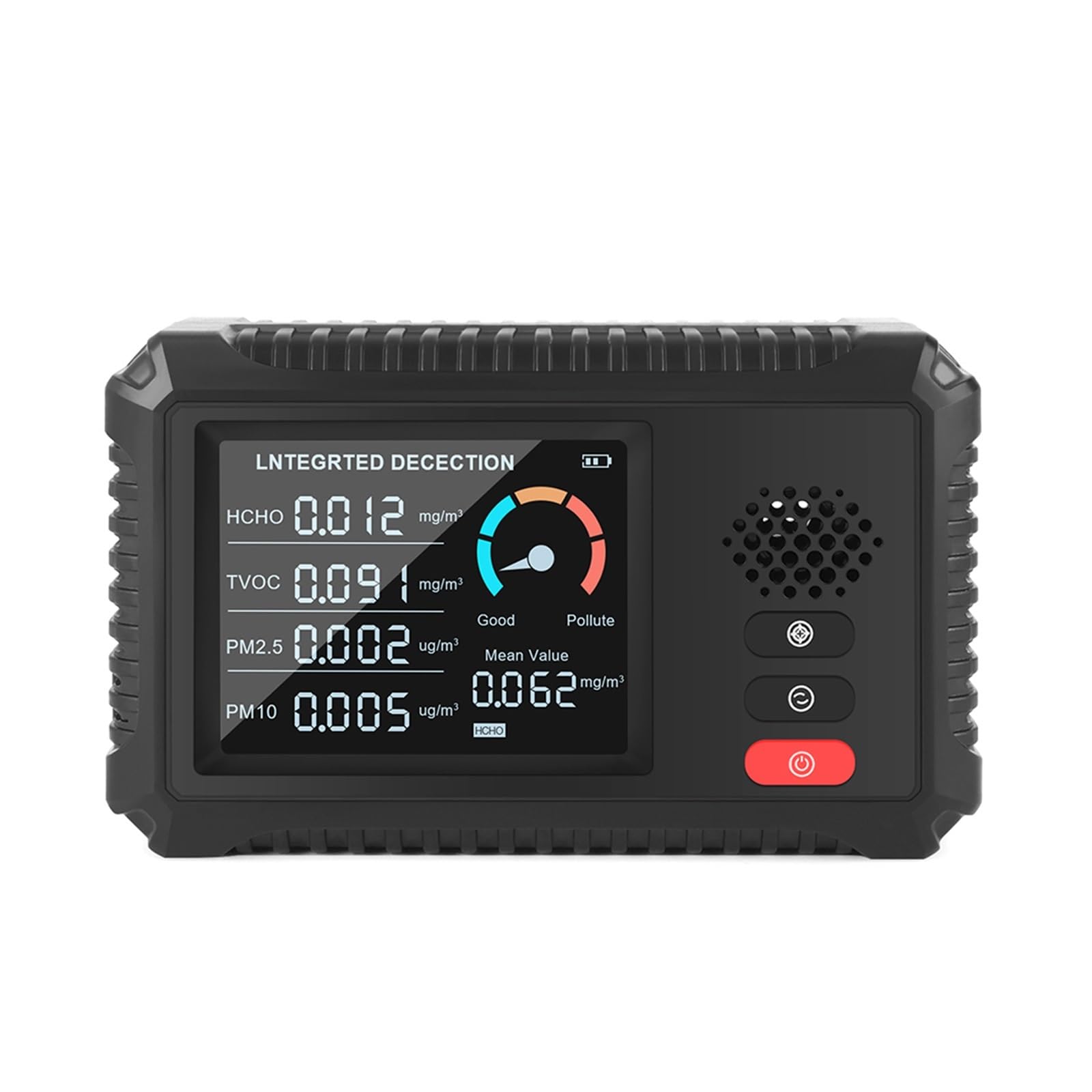 Misuratore Qualità dell'aria, Monitor di qualità 'aria 12 in 1 Monitor portatile di CO2 Schermo a colori Rilevatore di anidride carbonica con visualizzazione di ora/data for interni per Casa Cucina Uf