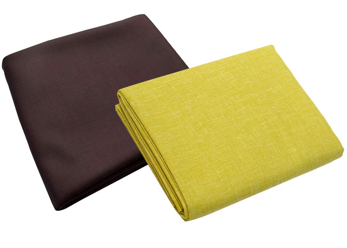 Men's Poly Cotton Unstitched Shirt & Trouser Fabric Set (Multi Color; Free Size)-image-19