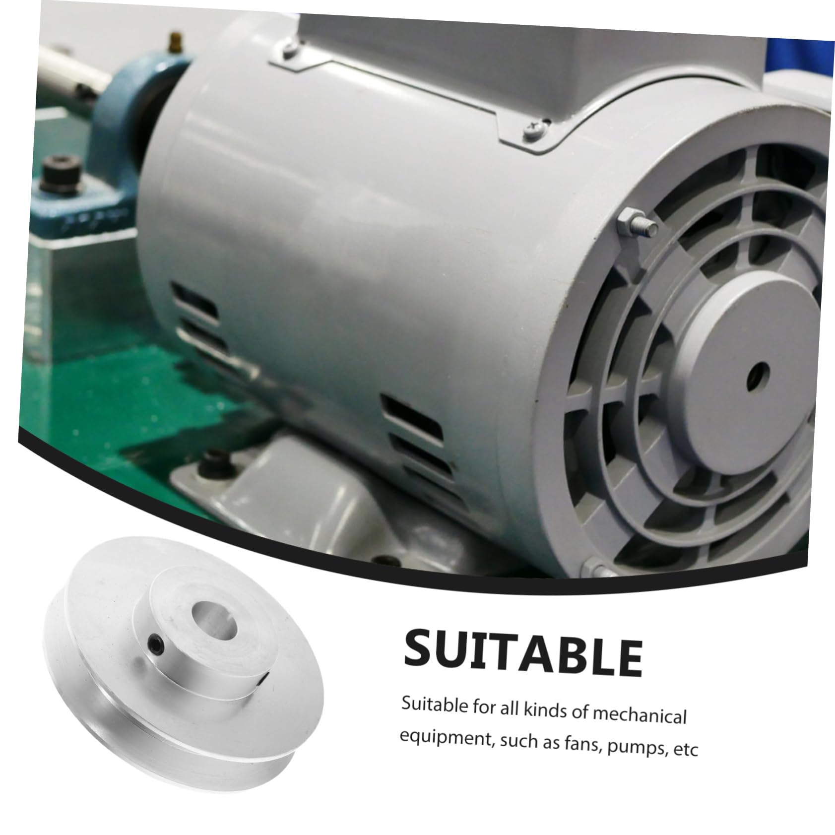 NUOBESTY Puleggia e per per Produzione Industriale Trasmissione Meccanica Scanalatura Facile da Cinghia a V in Alluminio Argento Scanalatura, Versatile