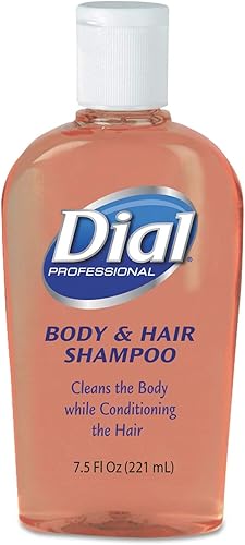 Dial 4014 Jabón líquido para cuerpo y cabello, botella de tapa abatible de 7.5 onzas (caja de 24)