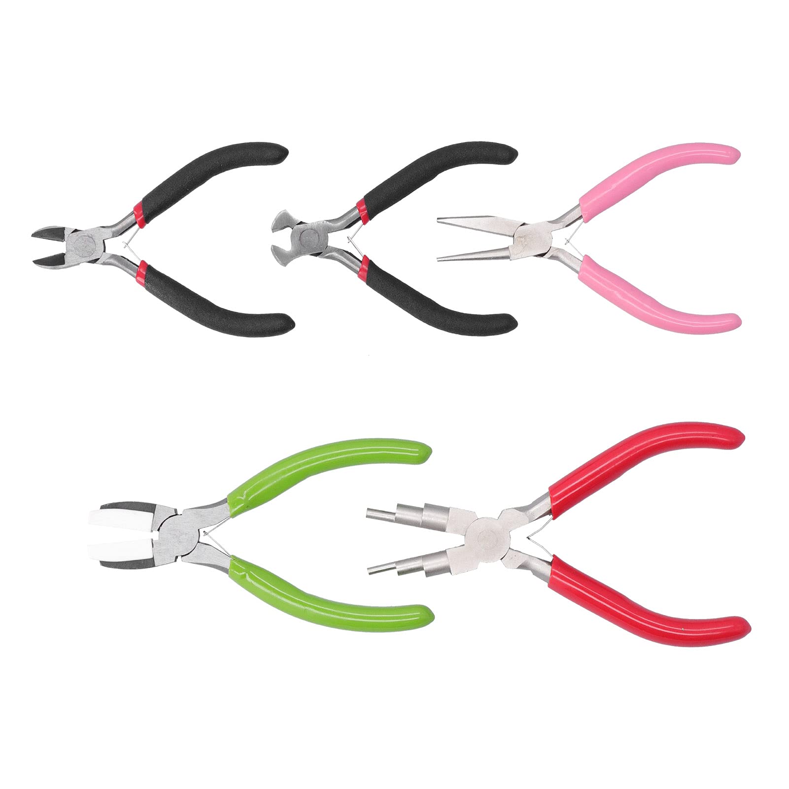 Pinze Professionali Per Gioielli Set 5 Pezzi Kit Di Attrezzi Per Avvolgimento E Crimpatura In Acciaio Ad Alto Tenore Di Carbonio Con Manico In Gomma Per Creazione Di Gioiel