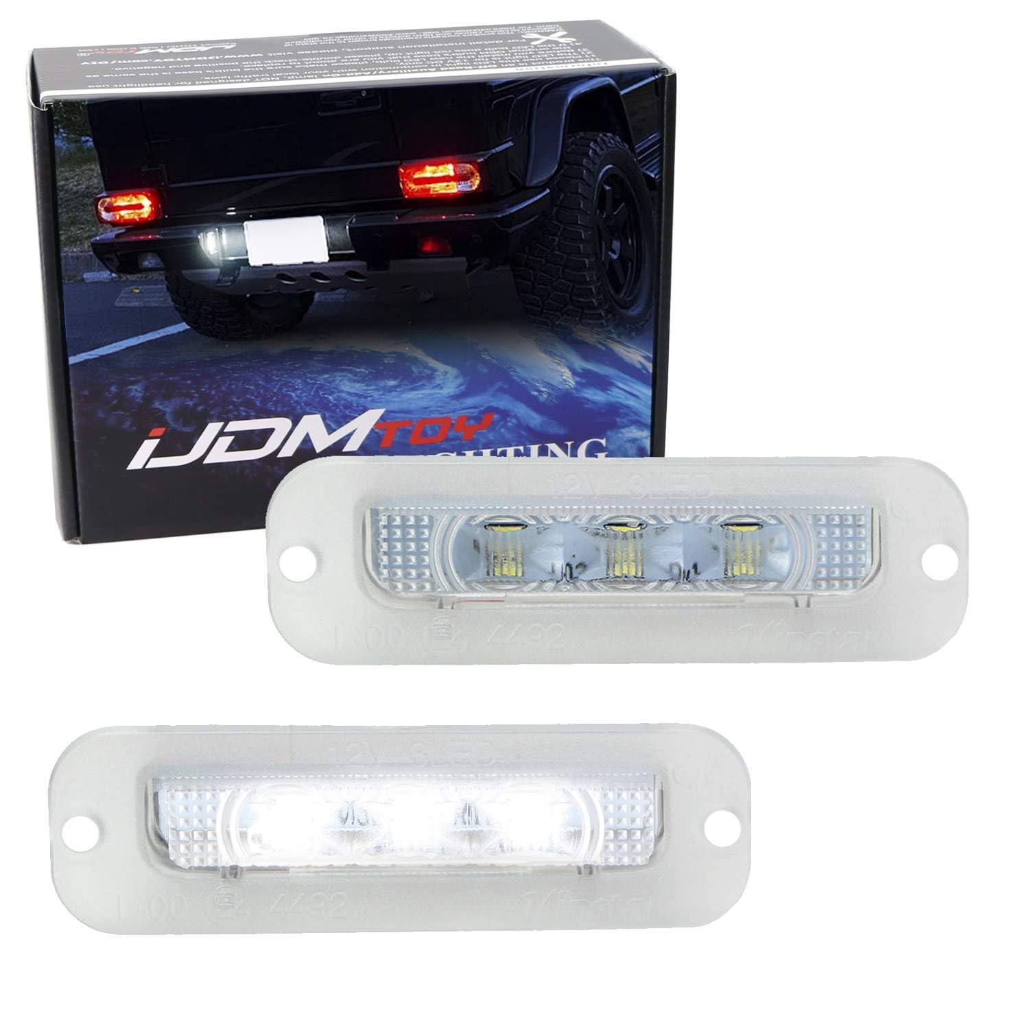 Amazon.com: iJDMTOY OEM-Fit 3W Full LED License Plate Light Kit