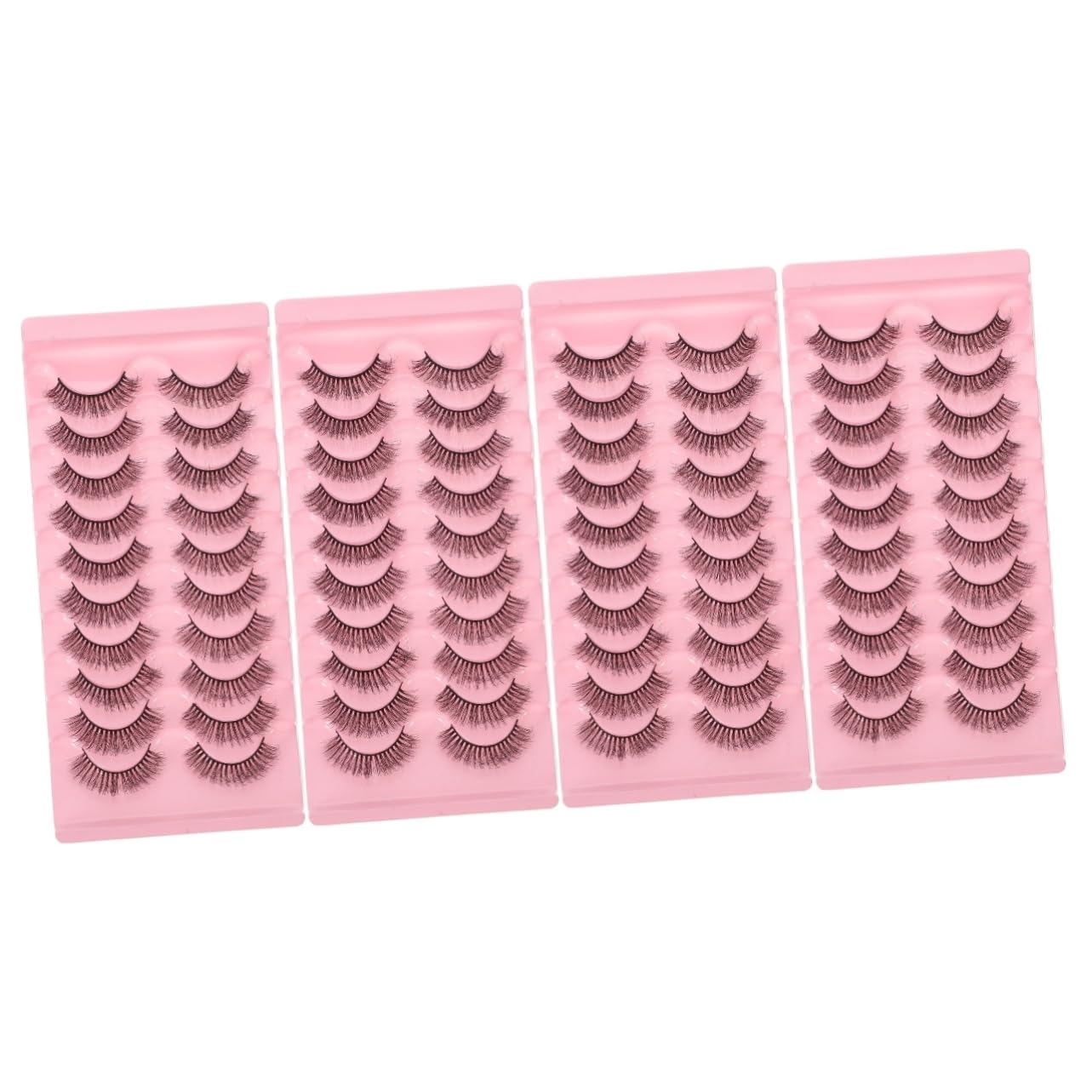 DOITOOL 40pares Pestañas Postizas Curladas De Extensiones De Pestañas Lashes y Realistas Para Maquillaje Especiales