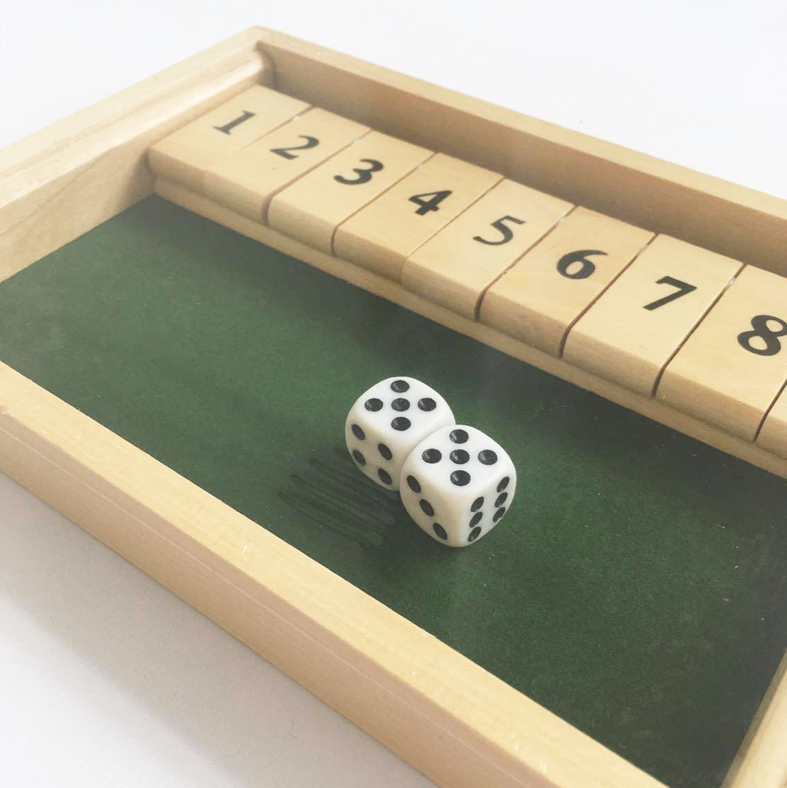 B4E Shut The Box Wooden Fun Board Games For Kids | Numeracy Skills Dice Educational Board Game For Children | Ideal Indoor and Outdoor Multicolour Close The Box Games For Family Fun, Travelling
