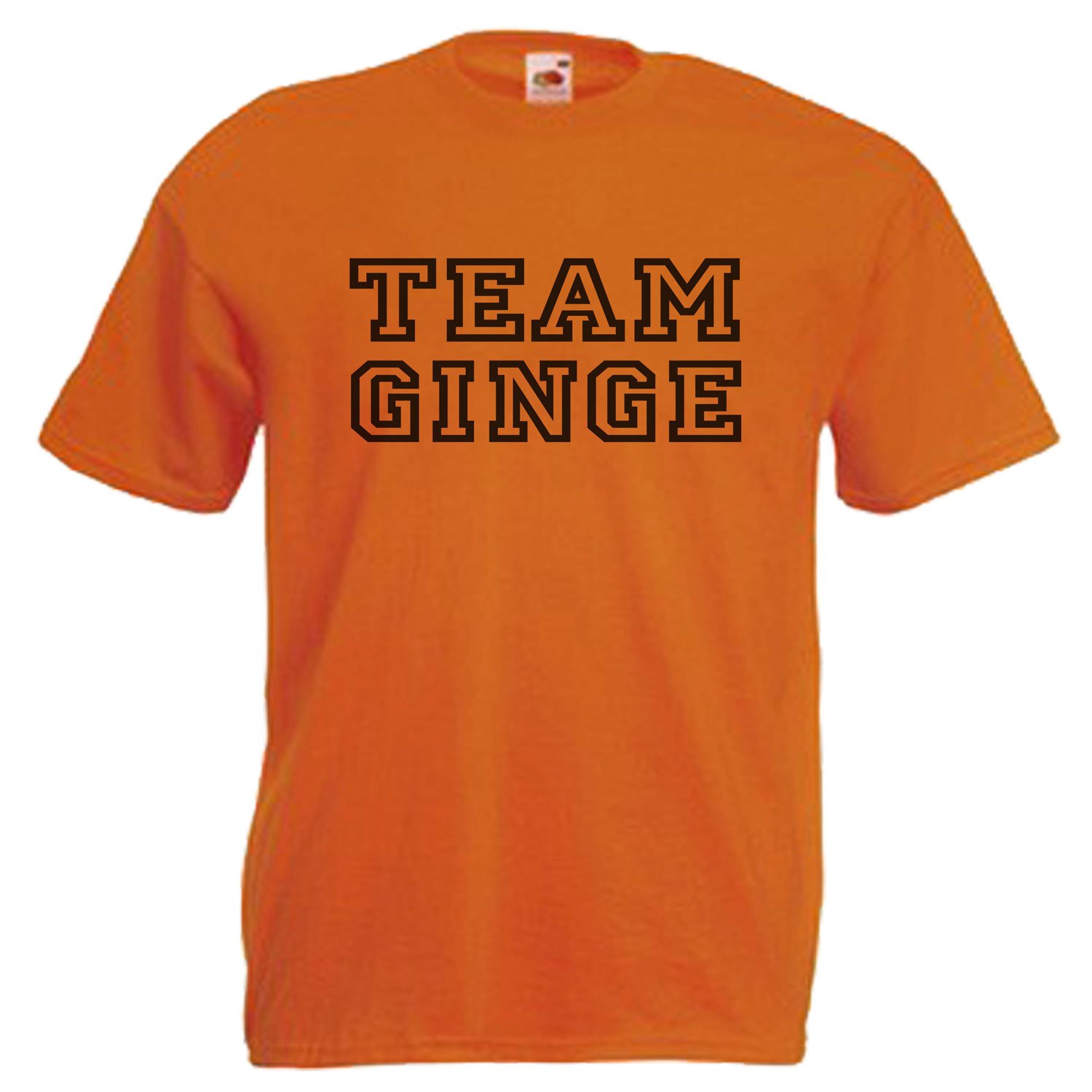 Shaniztoons Men's Orange Team Ginge Funny Ginger Hair Slogan Adults Unisex Tshirt