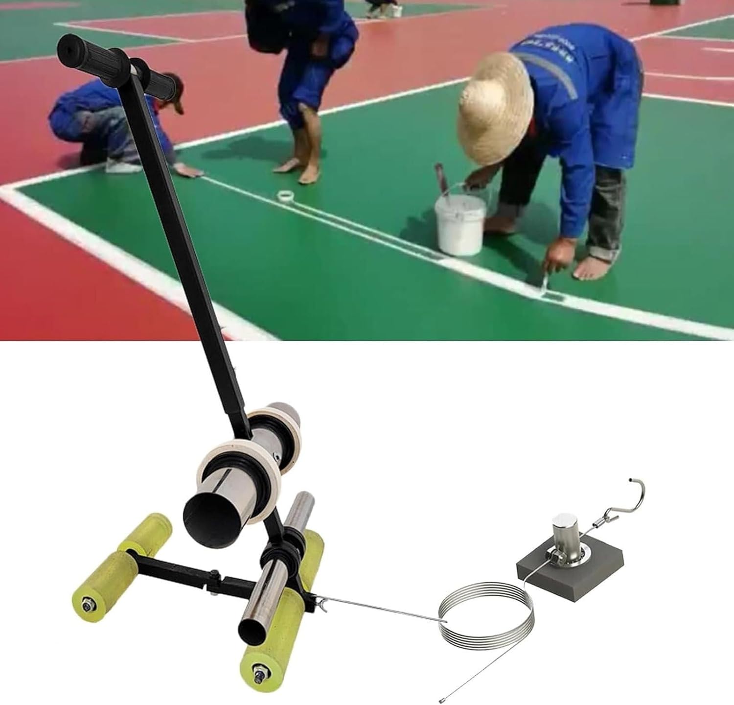 Floor Tape Applicator, Manual Floor Tape Applicator, Lane Marking Applicator, Masking Sports Counrt Floor Tape Applicator, for Hospital, Gymnasium, School, Commercial