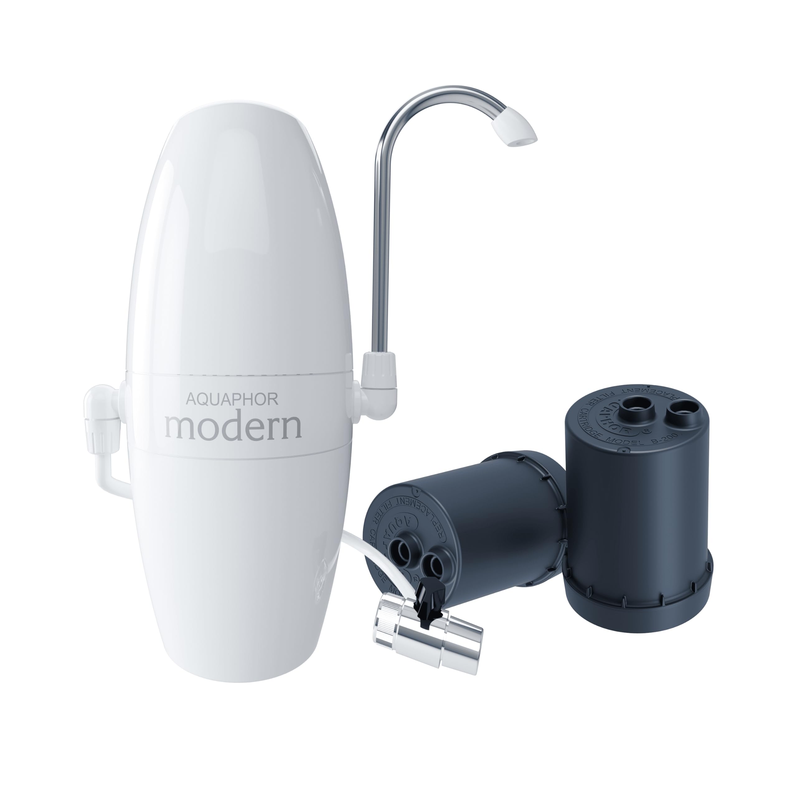 AQUAPHOR Système de Filtration Moderne avec Technologie Aqualen. Filtre Les métaux Lourds, Les pesticides et Les substances impairées par Bouton telles Que la Chlorine et réduit la dureté de l'eau,