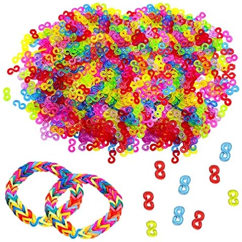 Loom Bänder Verschlüsse, 1000 Stück S Clips, Kunststoff Webstühle Bands Clips Cover