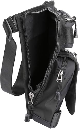 Miniatura 10 de Hebetag Riñonera de nailon para senderismo, para hombres y mujeres, táctica, motocicleta, ciclismo, equitación, viajes, deportes al aire libre,