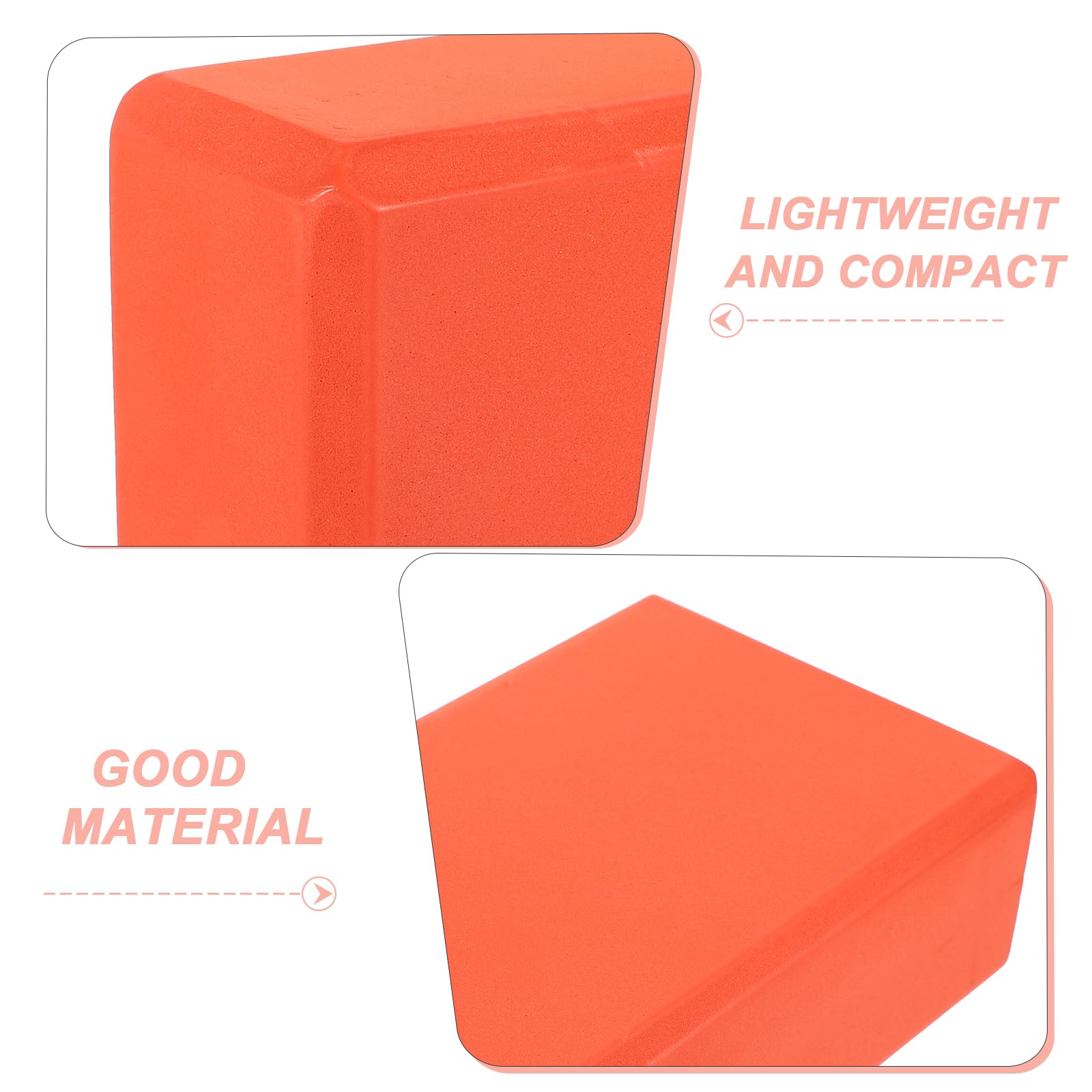VANZACK High Density Eva Yoga Blocks for Pilates and Stretching Lightweight and Exercise Aid for Fitness Gym Workouts and Meditation Orange Color