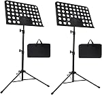 Mdvora 1/2/3 Pack Sheet Music Stand, with Carrying Bag | for Guitar, Ukulele, Violin Players(Standard Version, 1 Pack)