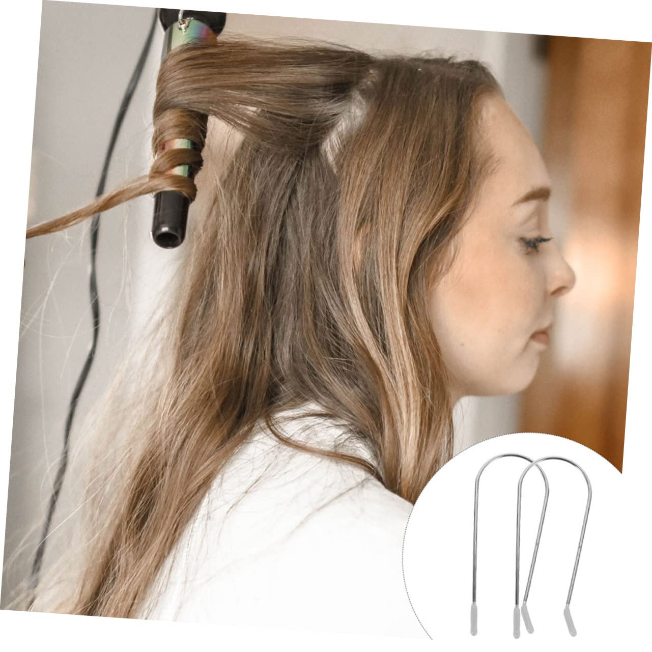 FOMIYES 100piezas Clips De Rizador Térmico De Inoxidable Fijación De Rodillos Calientes Accesorios Compactos y Reutilizables Para Estilizar El Cabello Color Aleatorio