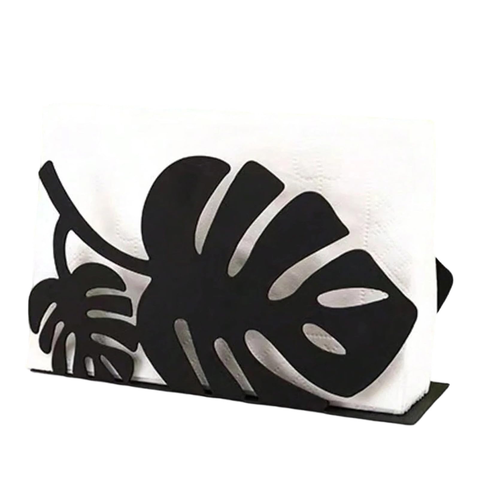 Jiingekk Turtle 1Leaf Duty Iron Tissue Paper Dispenser With Open Design Elegant Desktop Tissue Box Holder For Easy Access In Restaurants Contemporary Stand