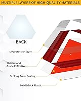 Vista 5 de Letrero triangular para vehículo de movimiento lento, letrero SMV para carrito de golf, UTV/ATV/RTV, tractor y equipo agrícola, altamente